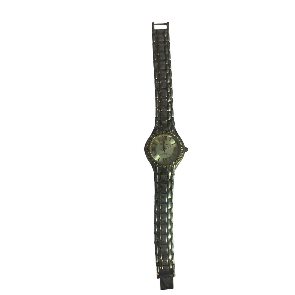 Armitron Womens Silver Tone Crystal Bezel Link Bracelet Watch UNTESTED